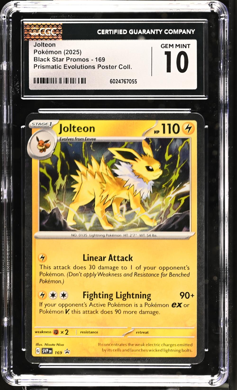 2025 Jolteon - Pokémon Pokémon Svp EN-SV Black Star Promo CGC 10